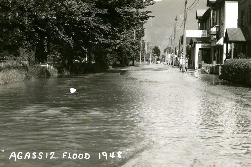 Agassiz Flood 1948. Image courtesy of The Agassiz-Harrison Historical Society, 1981.001.010. Agassiz Flood 1948. Image courtesy of The Agassiz-Harrison Historical Society, 1981.001.010.