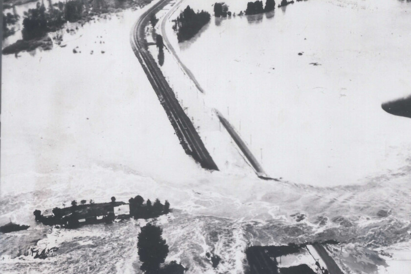Dyke Break near Hatzic Lake 1948. Vancouver Sun Dave Buchar Photo Dyke Break near Hatzic Lake 1948. Vancouver Sun Dave Buchar Photo